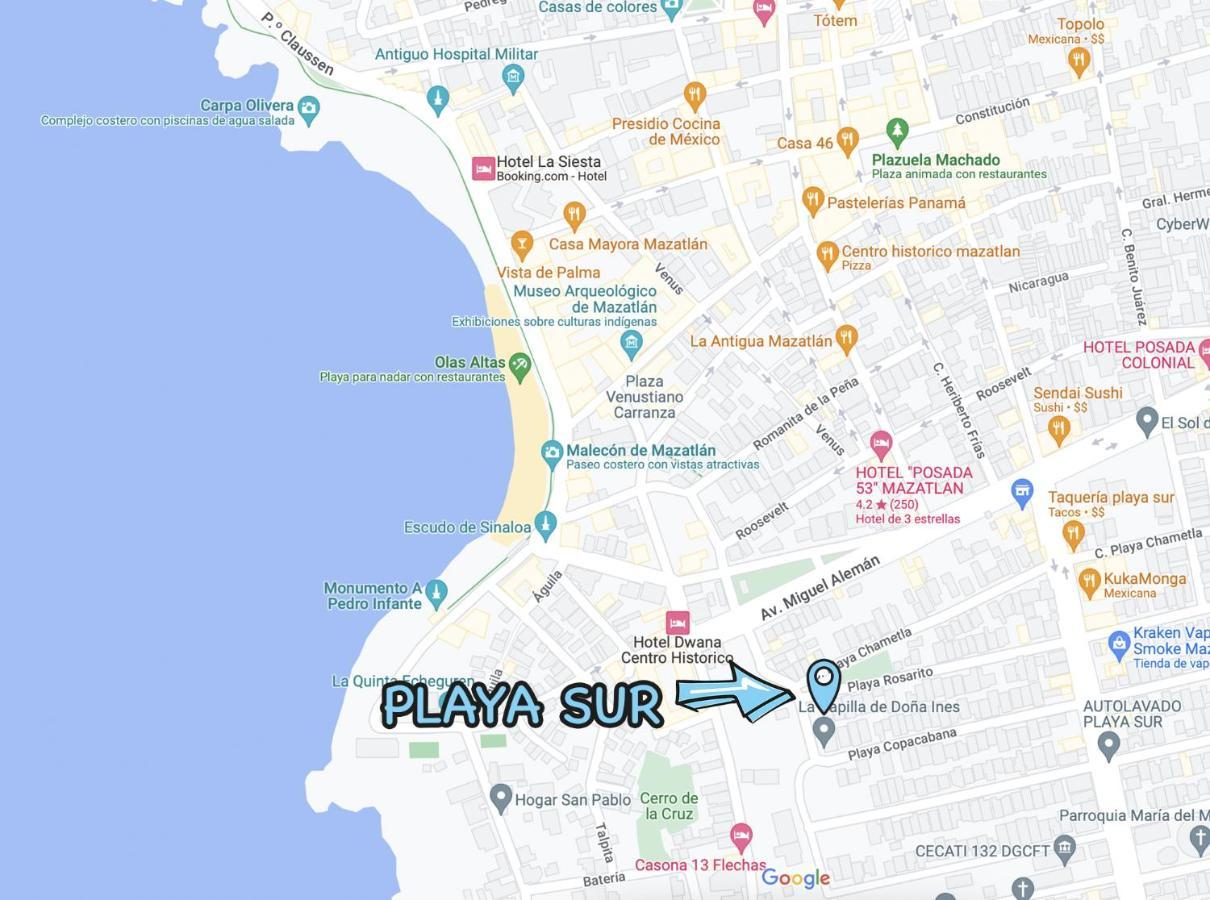 Playa Sur, 5 Min Playa Camina, Machado, Olas! Mazatlán Zewnętrze zdjęcie